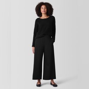 Eileen Fisher grey wide leg pants. 100% tencel. Size L.